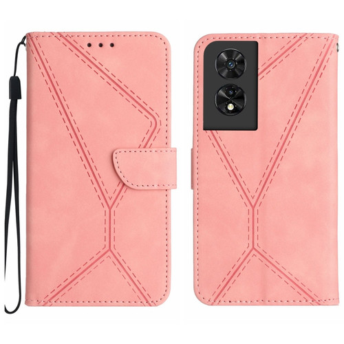 TCL 50 SE/40 NxtPaper 4G Stitching Embossed Leather Phone Case - Pink