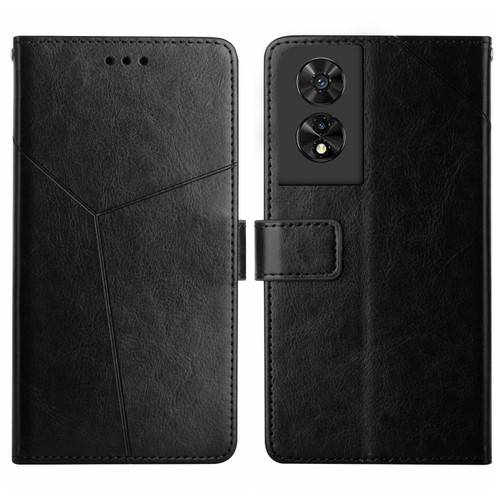 TCL 50 SE/40 NxtPaper 4G Y-shaped Pattern Flip Leather Phone Case - Black