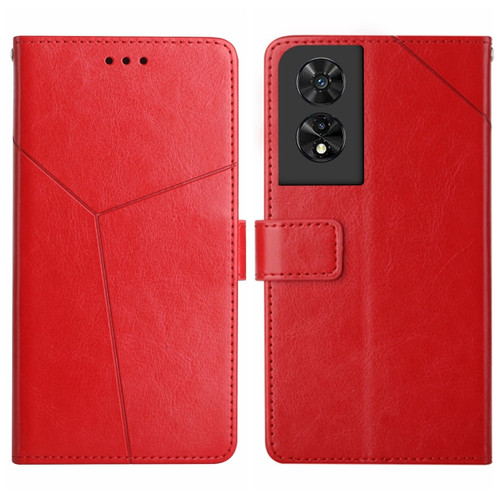 TCL 50 SE/40 NxtPaper 4G Y-shaped Pattern Flip Leather Phone Case - Red
