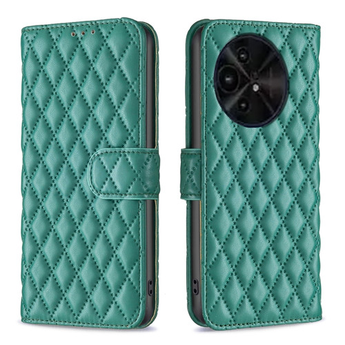 TCL 50 XE/50 XL 5G Diamond Lattice Wallet Flip Leather Phone Case - Green