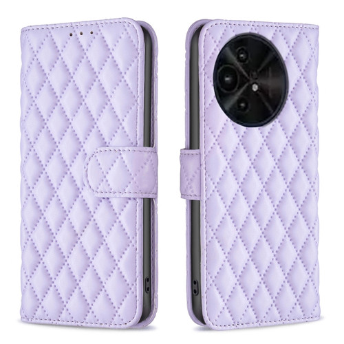 TCL 50 XE/50 XL 5G Diamond Lattice Wallet Flip Leather Phone Case - Purple