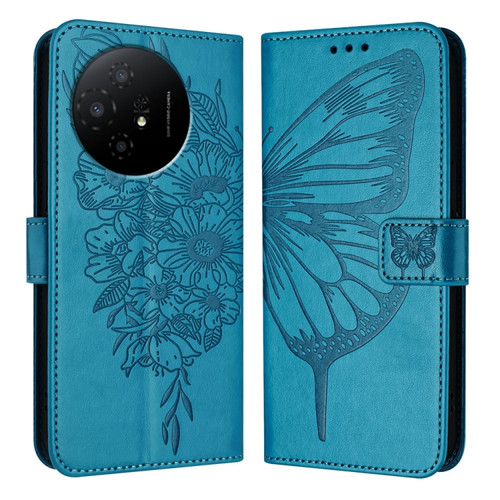 TCL 50 XL 5G Embossed Butterfly Leather Phone Case - Blue