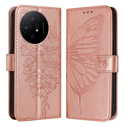 TCL 50 XL 5G Embossed Butterfly Leather Phone Case - Rose Gold