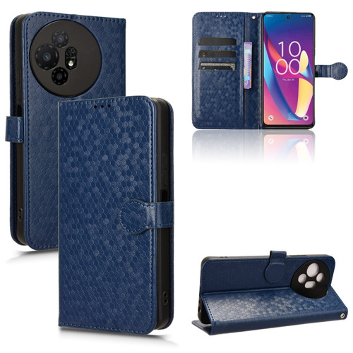 TCL 50 XL 5G Honeycomb Dot Texture Leather Phone Case - Blue