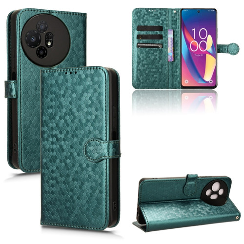 TCL 50 XL 5G Honeycomb Dot Texture Leather Phone Case - Green