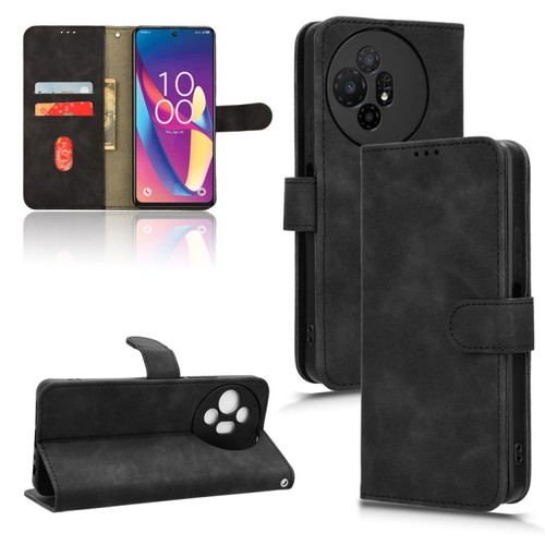 TCL 50 XL 5G Skin Feel Magnetic Flip Leather Phone Case - Black