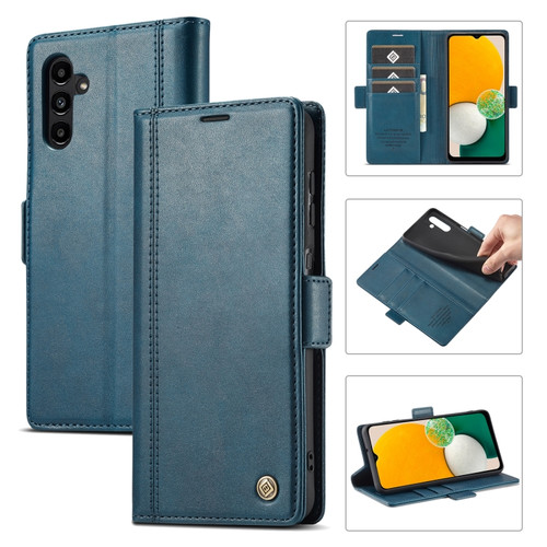 Samsung Galaxy A15 4G / 5G LC.IMEEKE Skin-friendly Card Slots Leather Phone Case - Blue