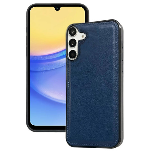 Samsung Galaxy A15 4G/5G Cowhide Texture Back Cover Phone Case - Royal Blue