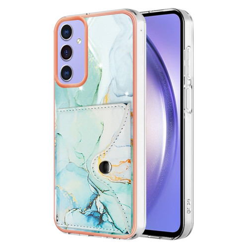 Samsung Galaxy A15 5G Marble Pattern IMD Card Slot Phone Case - Green