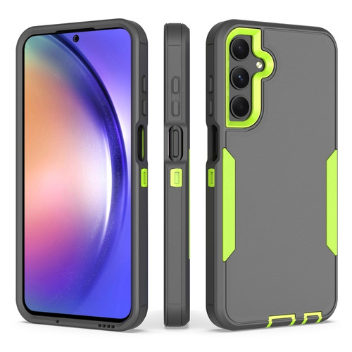 Samsung Galaxy A25 5G 2 in 1 Magnetic PC + TPU Phone Case - Gray+Fluorescent Green