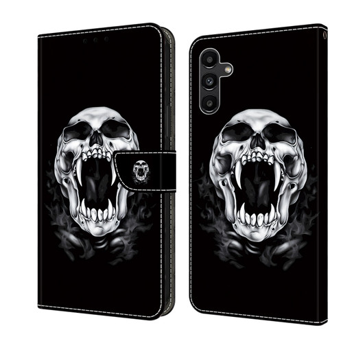 Samsung Galaxy A25 5G Crystal Painted Leather Phone case - Skull