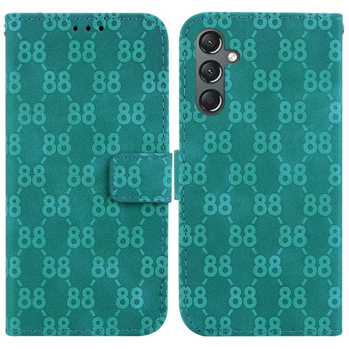 Samsung Galaxy A25 5G Double 8-shaped Embossed Leather Phone Case - Green