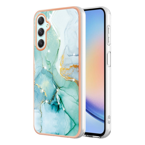 Samsung Galaxy A25 5G Electroplating Marble Dual-side IMD Phone Case - Green 003