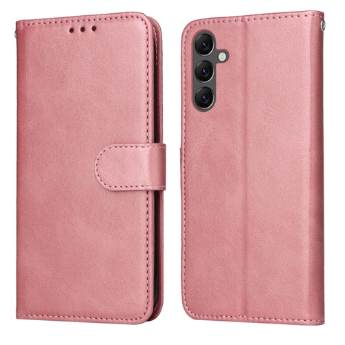 Samsung Galaxy A25 5G Global Classic Calf Texture Flip Leather Phone Case - Rose Gold