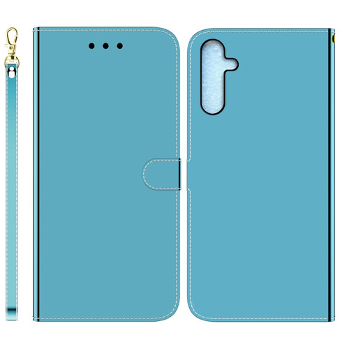 Samsung Galaxy A25 5G Imitated Mirror Surface Leather Phone Case - Blue