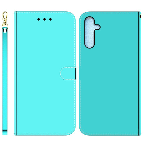 Samsung Galaxy A25 5G Imitated Mirror Surface Leather Phone Case - Mint Green