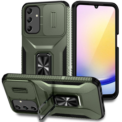 Samsung Galaxy A25 5G Sliding Camshield Holder Phone Case - Alpine Green