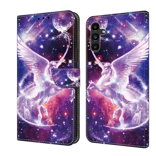 Samsung Galaxy A35 5G Crystal Painted Leather Phone case - Unicorn