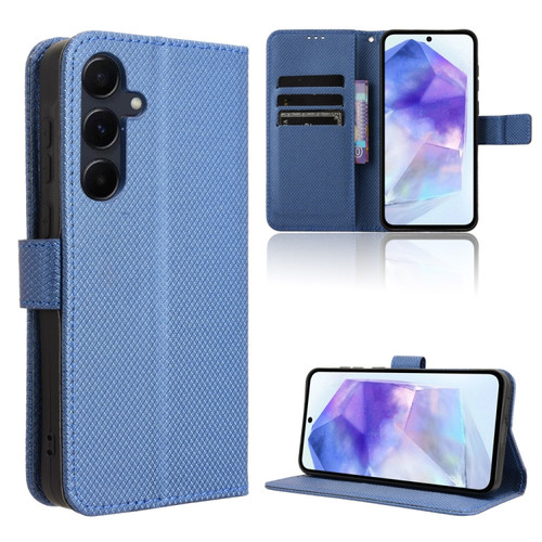 Samsung Galaxy A35 5G Diamond Texture Leather Phone Case - Blue
