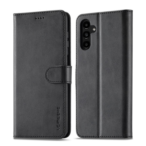 Samsung Galaxy A35 5G LC.IMEEKE Calf Texture Leather Phone Case - Black