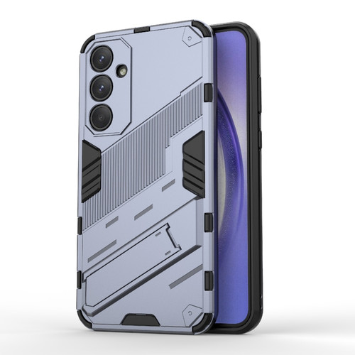 Samsung Galaxy A35 5G Punk Armor 2 in 1 PC + TPU Shockproof Phone Case with Invisible Holder - Grey