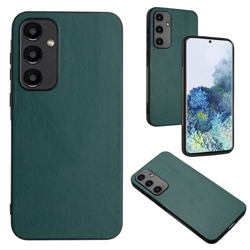 Samsung Galaxy A35 5G R20 Leather Pattern Phone Single Case - Green