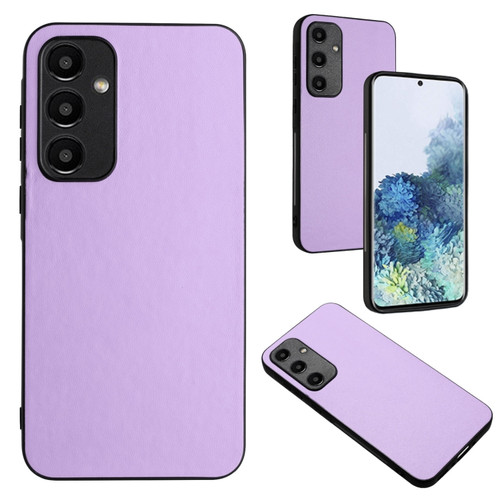 Samsung Galaxy A35 5G R20 Leather Pattern Phone Single Case - Purple