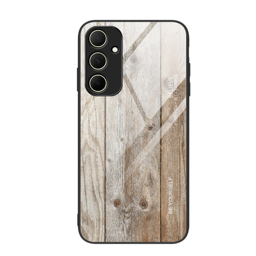 Samsung Galaxy A35 5G Wood Grain Glass Phone Case - Grey