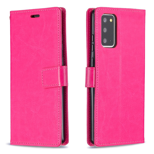 Samsung Galaxy A52 5G / 4G Crazy Horse Texture Horizontal Flip Leather Case with Holder & Card Slots & Wallet & Photo Frame - Pink