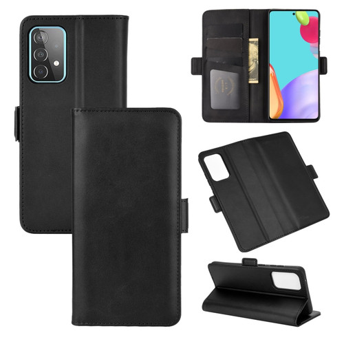 Samsung Galaxy A52 5G / 4G Dual-side Magnetic Buckle Horizontal Flip Leather Case with Holder & Card Slots & Wallet - Black