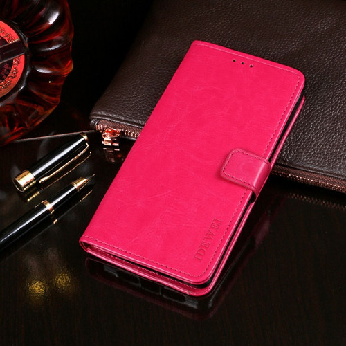 Samsung Galaxy A52 5G / 4G idewei Crazy Horse Texture Horizontal Flip Leather Case with Holder & Card Slots & Wallet - Rose Red