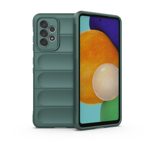 Samsung Galaxy A52 5G Magic Shield TPU + Flannel Phone Case - Dark Green