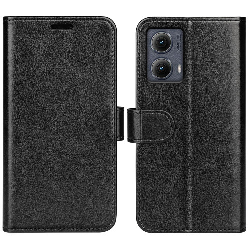 Motorola Edge 5G 2024 R64 Texture Horizontal Flip Leather Phone Case - Black