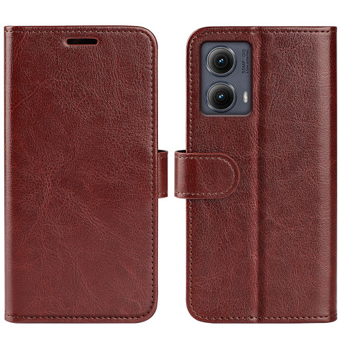 Motorola Edge 5G 2024 R64 Texture Horizontal Flip Leather Phone Case - Brown