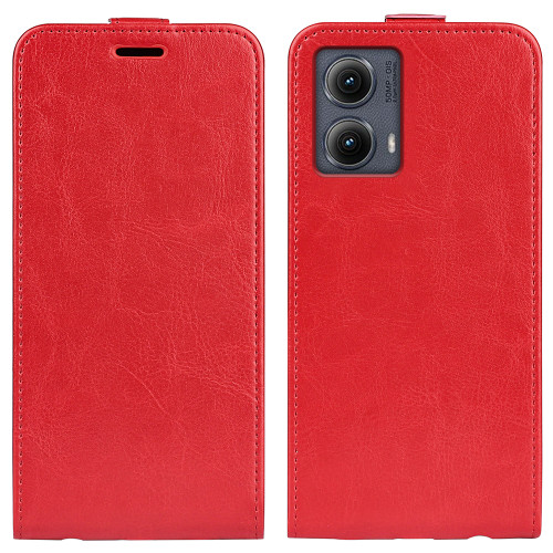 Motorola Edge 5G 2024 R64 Texture Single Vertical Flip Leather Phone Case - Red