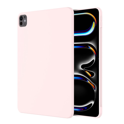 iPad Pro 13 2024 Mutural Silicone Microfiber Tablet Case - Pink