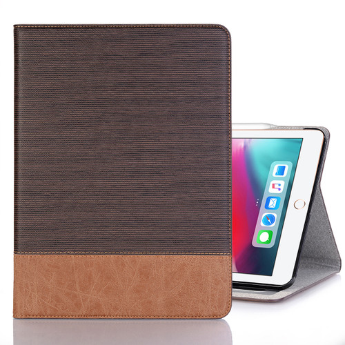 Cross Texture Horizontal Flip PU Leather Case iPad Air 13 2024 / iPad Pro 12.9 inch  - 2018, with Holder & Card Slots & Wallet  - Coffee