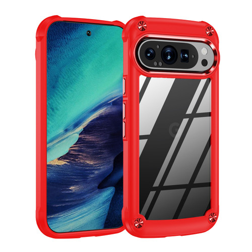 Google Pixel 9 Pro XL TPU + PC Lens Protection Phone Case - Red