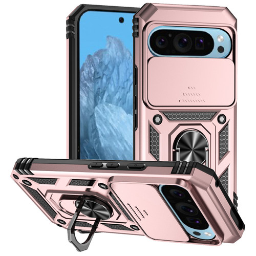 Google Pixel 9 Sliding Camshield Holder Phone Case - Rose Gold