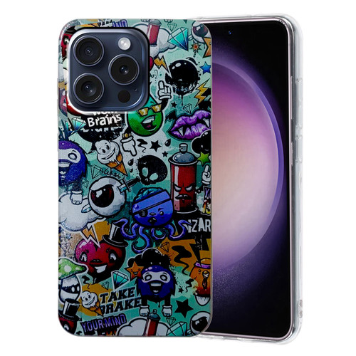 iPhone 16 Pro Max Colored Drawing Pattern TPU Phone Case - Graffiti