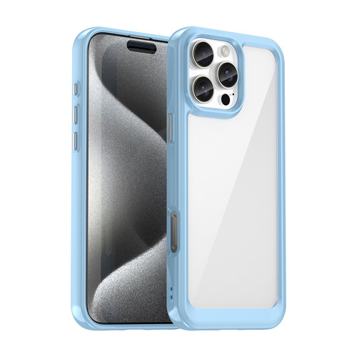 iPhone 16 Pro Max Colorful Series Acrylic + TPU Phone Case - Blue