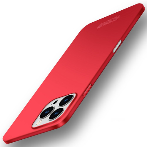 iPhone 16 Pro Max PINWUYO Micro-Frosted PC Ultra-thin Hard Phone Case with Magsafe Magnetic Ring - Red