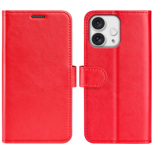 iPhone 16 Pro R64 Texture Horizontal Flip Leather Phone Case - Red