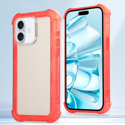 iPhone 16 Plus Transparent Matte TPU Hybrid PC 3-in-1 Phone Case - Orange