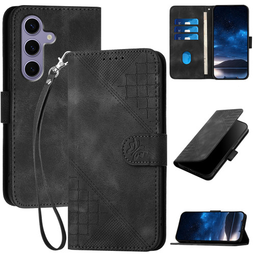Samsung Galaxy S25 5G YX0080 Grid Butterfly Embossed Pattern Flip