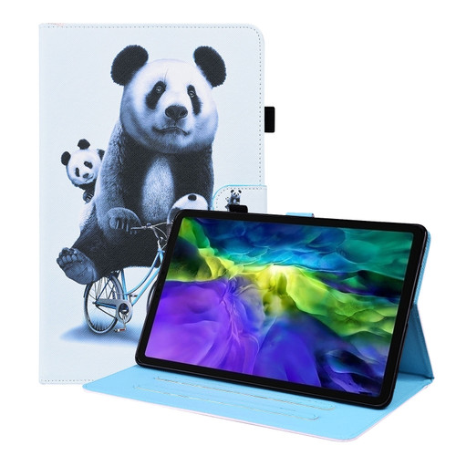 iPad Pro 11 2022 / 2021 / 2020 / Air 2020 10.9Animal Pattern Horizontal Flip Leather Tablet Case with Holder & Card Slots & Photo Frame & Sleep / Wake-up Function - Cycling Panda
