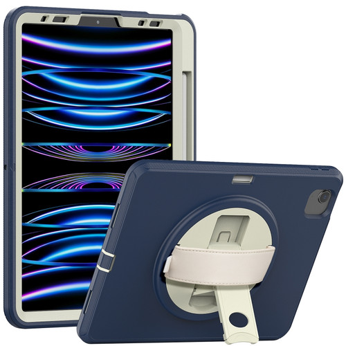 iPad Pro 11 2022/2021/2020/2018 / Air 2022/2020 Shockproof TPU + PC Tablet Case - Cream+Navy Blue