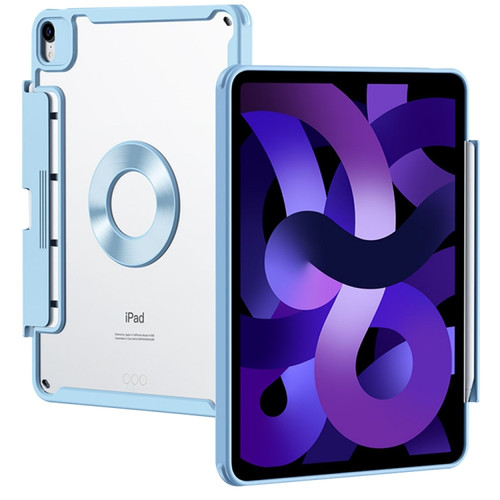 iPad Air 2022 / 2020 10.9 / Pro 11 Pen Slot Magnetic Detachable Tablet Leather Case - Blue