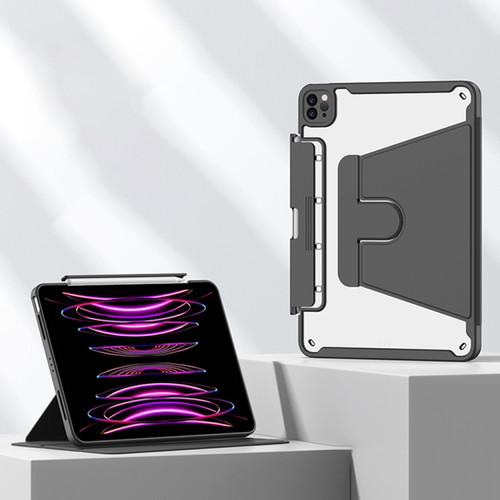 Detachable Rotating Leather Tablet Case iPad Pro 11 2022 / 2021 / 2020 / 2018 - Black