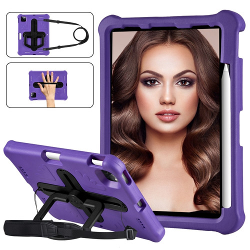 Shield 360 Rotation Handle EVA Shockproof PC Tablet Case iPad Pro 11 2018/2020/2021/Air 4/Air 5 10.9 - Purple Black